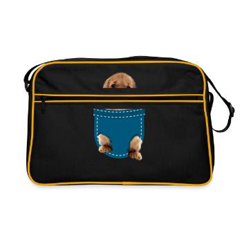 Cocker spaniel - Retro Bag - black/gold - Front