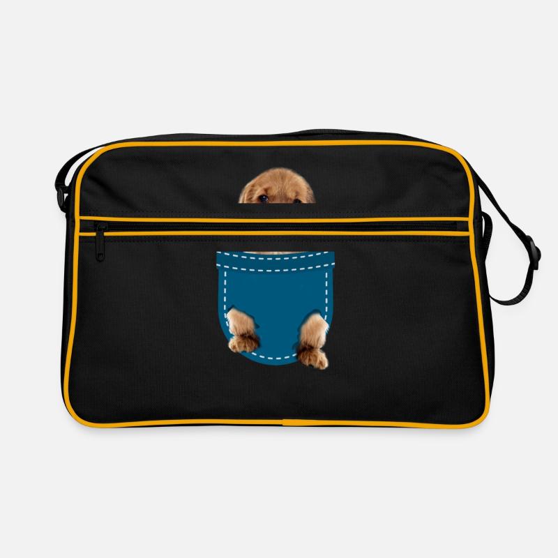 Cocker spaniel - Retro Bag - black/gold