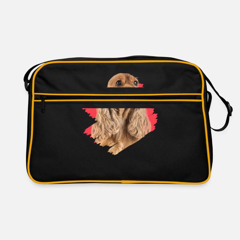 Cocker Spaniel Hündchen Geschenkidee Retro Tasche