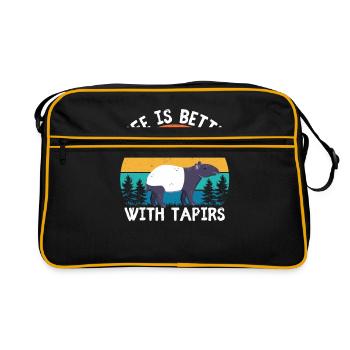tapir - Sac Retro - noir/or - Devant