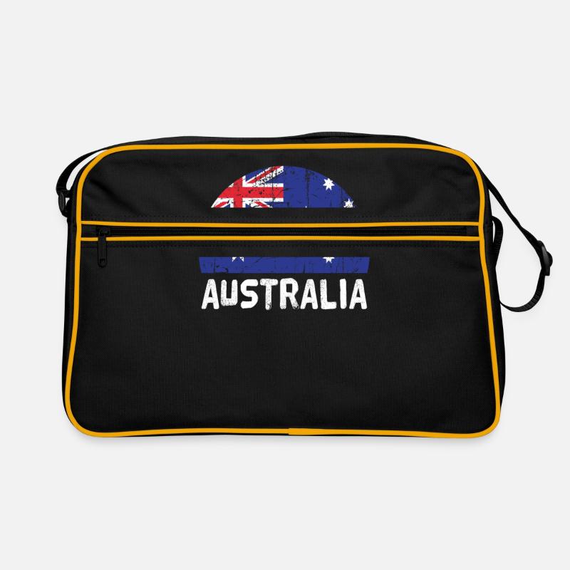 Australien - Retro Tasche - Schwarz/Gold