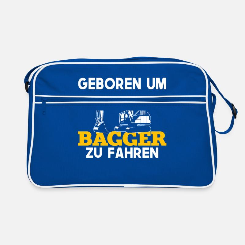 Baggerfahrer Sprüche Bagger Baggerführer Baustelle Retro Tasche