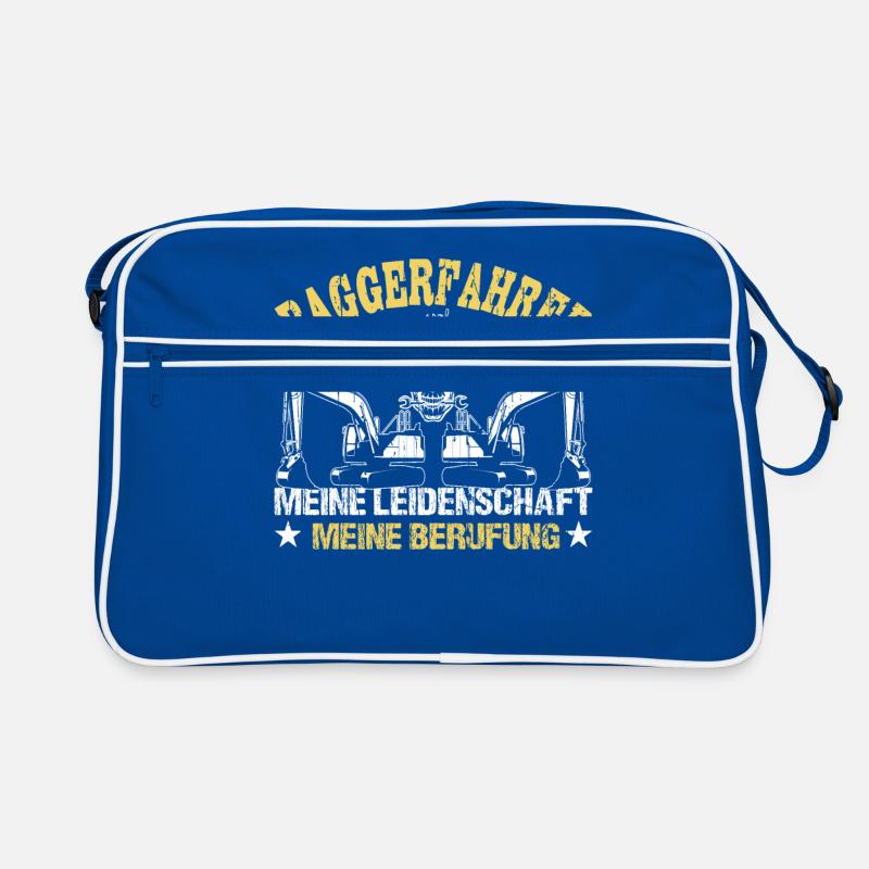 Baggerfahrer Sprüche Bagger Baggerführer Baustelle Retro Tasche