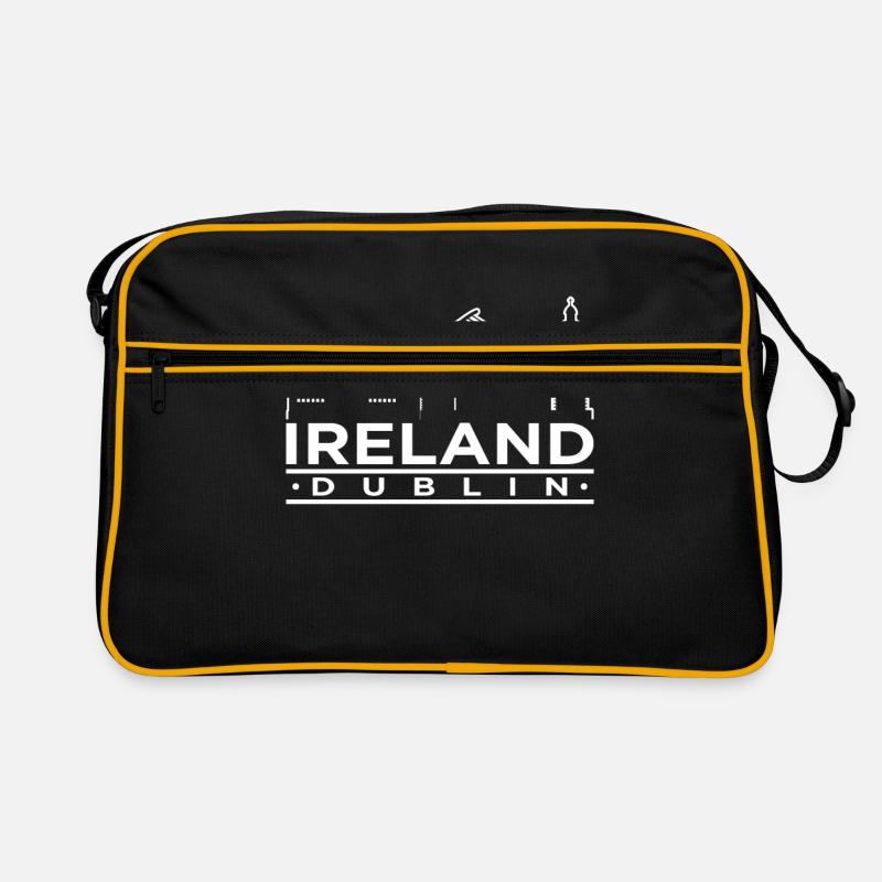 Irland - Retro Tasche - Schwarz/Gold
