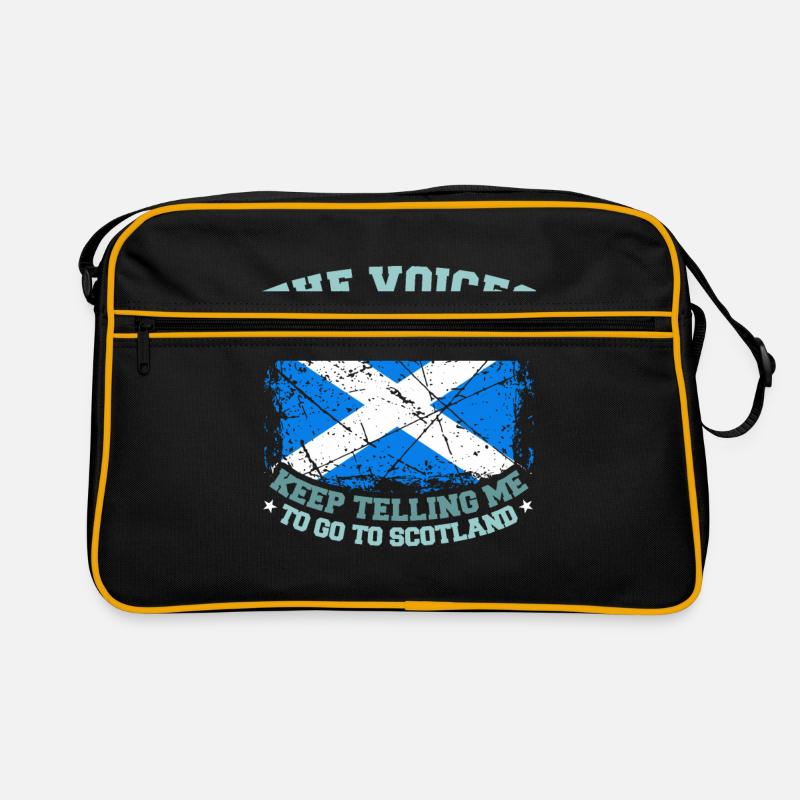 Schottland - Retro Tasche - Schwarz/Gold