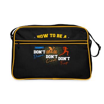 Triathlon - Retro Tasche - Schwarz/Gold - Vorne