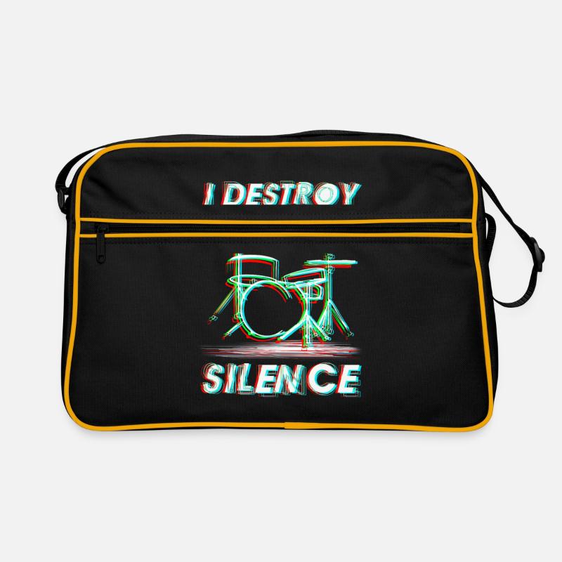 Schlagzeug Schlagzeuger Drummer Geschenk Retro Tasche