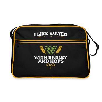 Bier - Retro Tasche - Schwarz/Gold - Vorne