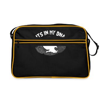 Adler Greifvogel Geschenk Geschenkidee - Retro Tasche - Schwarz/Gold - Vorne