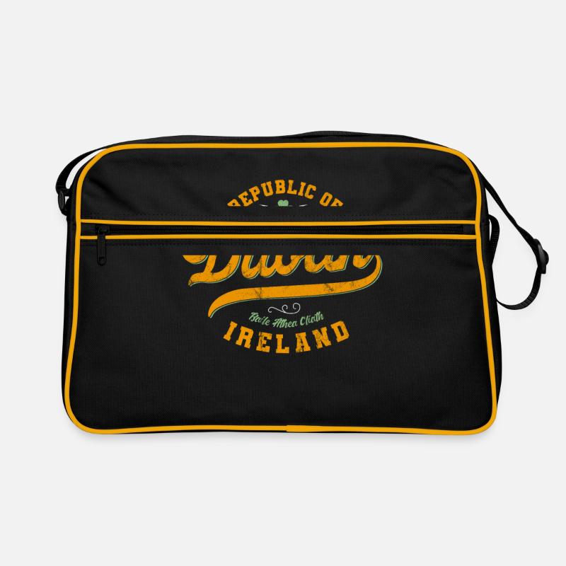Dublin - Retro Tasche - Schwarz/Gold