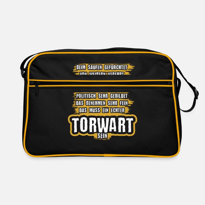 Torwart - Retro Tasche - Schwarz/Gold