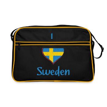 Suède - Sac Retro - noir/or - Devant