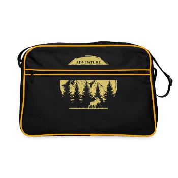 Suède - Sac Retro - noir/or - Devant