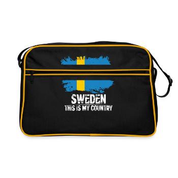 Suède - Sac Retro - noir/or - Devant