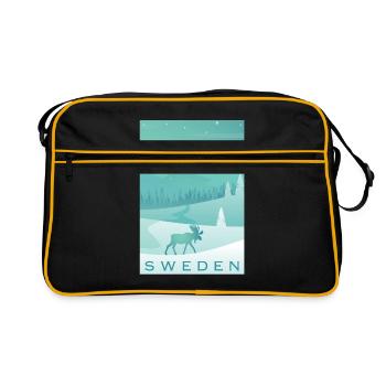 Suède - Sac Retro - noir/or - Devant
