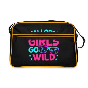 Mallorca - Retro Tasche - Schwarz/Gold - Vorne