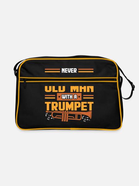 Trompete - Retro Tasche - Schwarz/Gold - Vorne