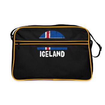 Islande - Sac Retro - noir/or - Devant