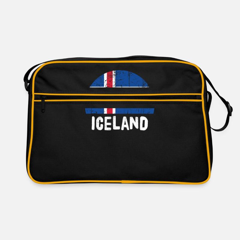 Island - Retro Tasche - Schwarz/Gold