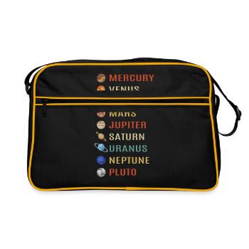 Planètes univers - Sac Retro - noir/or - Devant