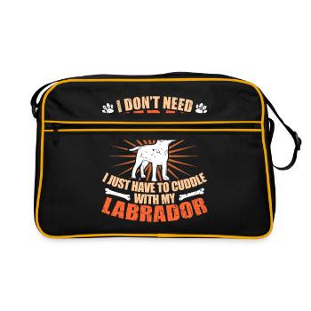 Labrador - Retro Tasche - Schwarz/Gold - Vorne