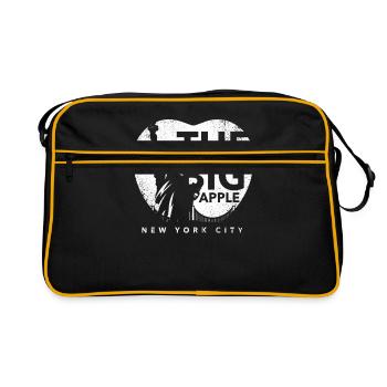 New York - Retro Tasche - Schwarz/Gold - Vorne