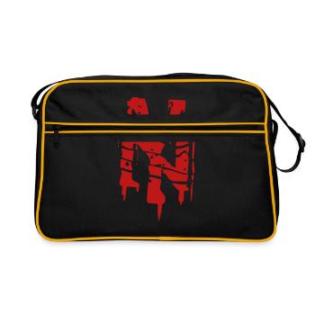 New York - Retro Tasche - Schwarz/Gold - Vorne