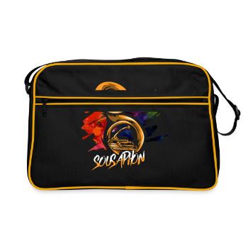 Sousaphon Musik Geschenk - Retro Tasche - Schwarz/Gold - Vorne