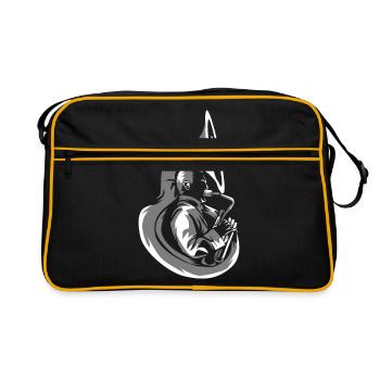 Cadeau sousaphone - Sac Retro - noir/or - Devant