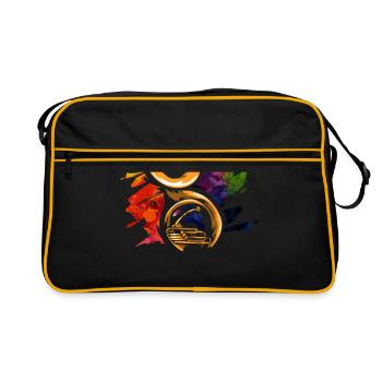 Cadeau tuba sousaphone - Sac Retro - noir/or - Devant