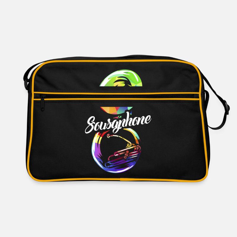 Sousaphon Geschenk - Retro Tasche - Schwarz/Gold