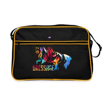 Cadeau équestre de dressage - Sac Retro - noir/or - Devant