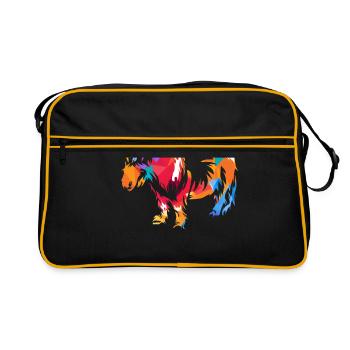poney Shetland - Sac Retro - noir/or - Devant