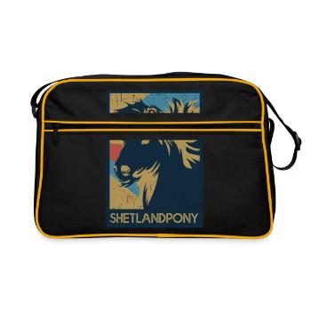 poney Shetland - Sac Retro - noir/or - Devant