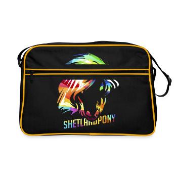 poney Shetland - Sac Retro - noir/or - Devant