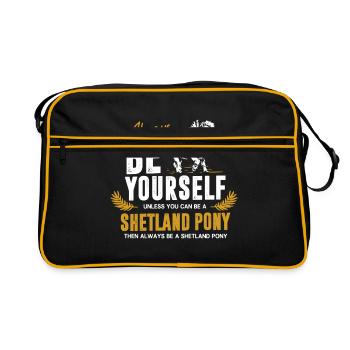poney Shetland - Sac Retro - noir/or - Devant