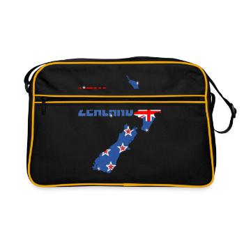 nouvelle-Zélande - Sac Retro - noir/or - Devant
