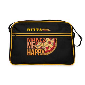 pizza - Sac Retro - noir/or - Devant