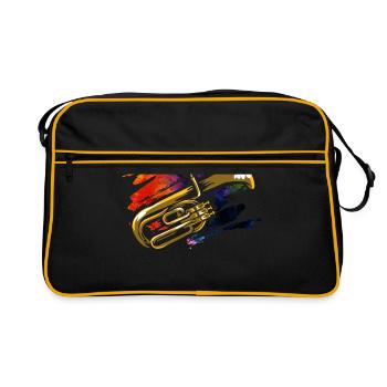 Alto horn gift - Retro Bag - black/gold - Front