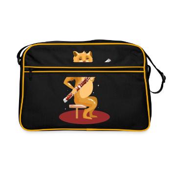 Chat basson Chat basson - Sac Retro - noir/or - Devant