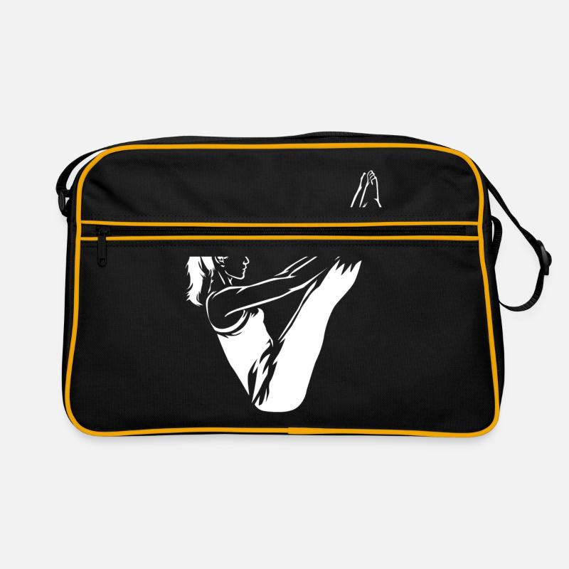 Pilates - Retro Tasche - Schwarz/Gold