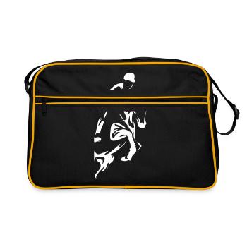 Cadeau de spectacle équestre de saut d'obstacles - Sac Retro - noir/or - Devant
