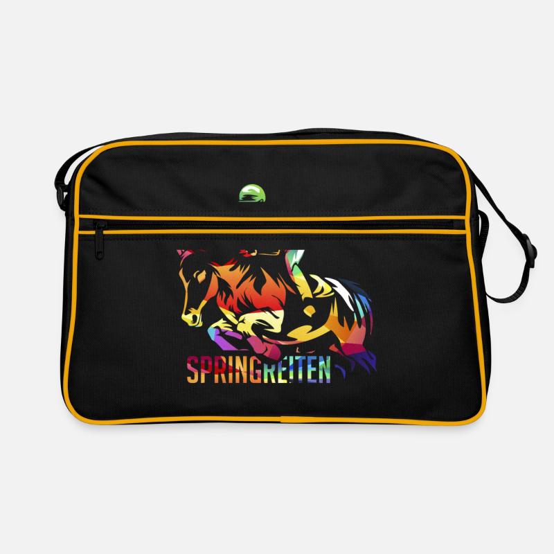 Springreiten Reitsport Retro Tasche