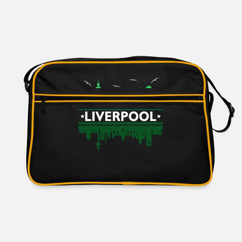 Liverpool - Retro Tasche - Schwarz/Gold