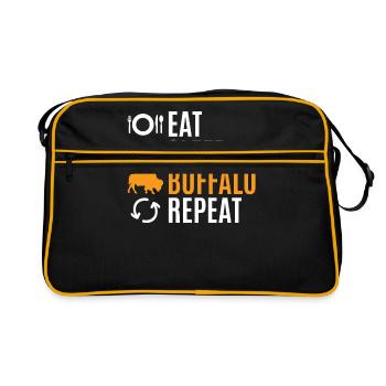 Büffel - Retro Tasche - Schwarz/Gold - Vorne