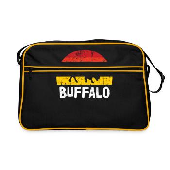Büffel - Retro Tasche - Schwarz/Gold - Vorne