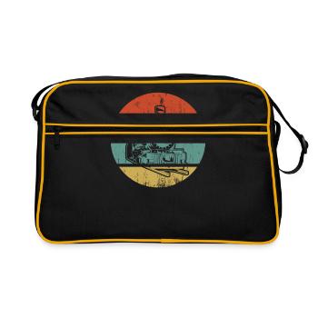 Train trains model railway railway gift - Retro Bag - black/gold - Front