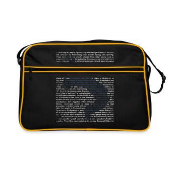 Freerunning parkour gift - Retro Bag - black/gold - Front