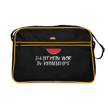 Kesselchips Chips Snack Knabbern - Retro Tasche - Schwarz/Gold - Vorne
