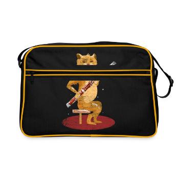 Chat basson - Sac Retro - noir/or - Devant